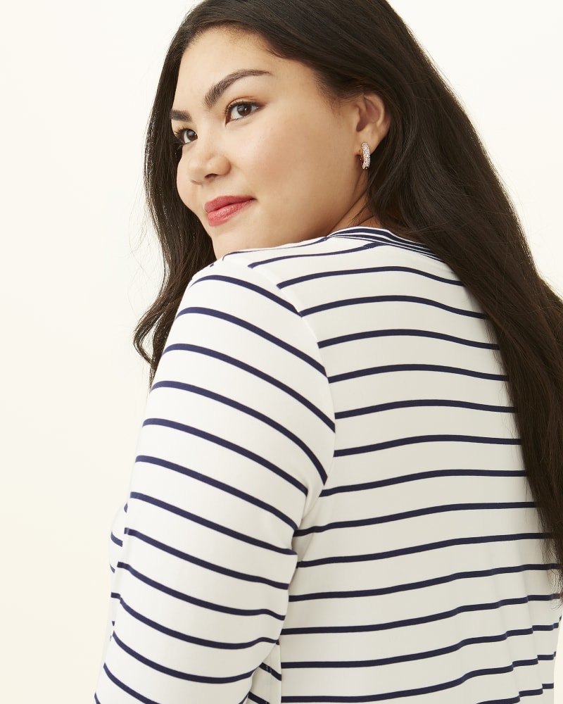 Front of plus size Maci Featherweight Brushed Knit Long Sleeve Top by Molly&Isadora | Dia&Co | dia_product_style_image_id:186016